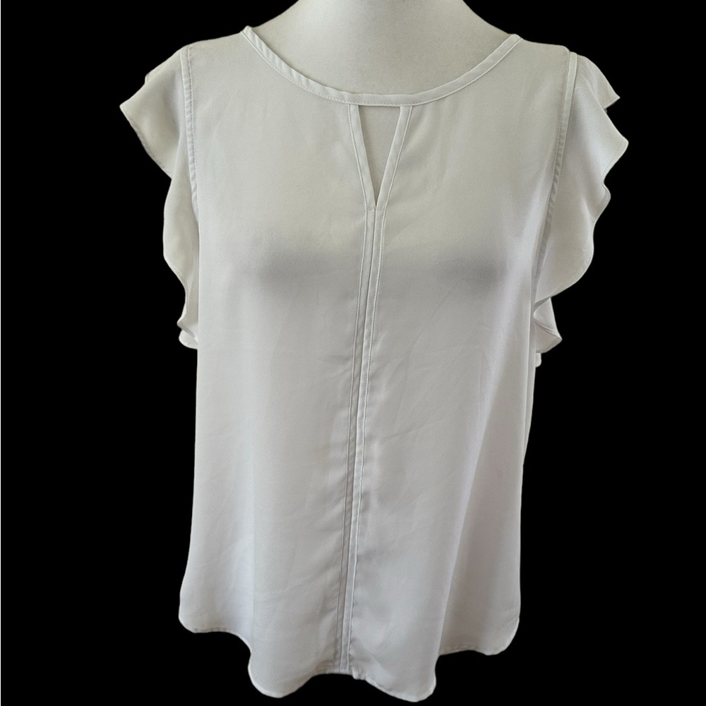 Banana Republic Women’s Short Sleeves Blouse White SP
